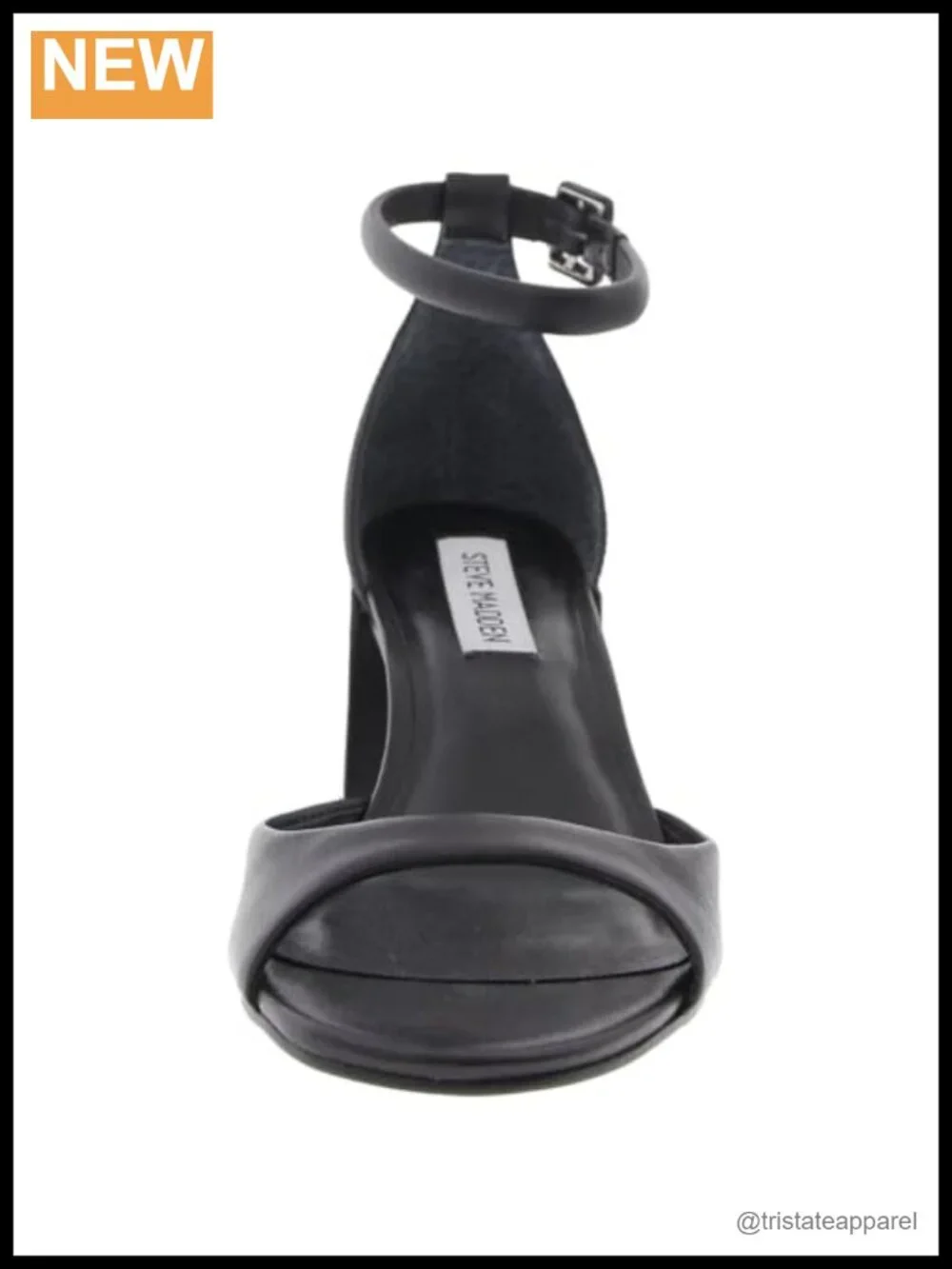 Women's Block Heel Platform Sandal, Ankle Strap, Silver Buckle, Leather